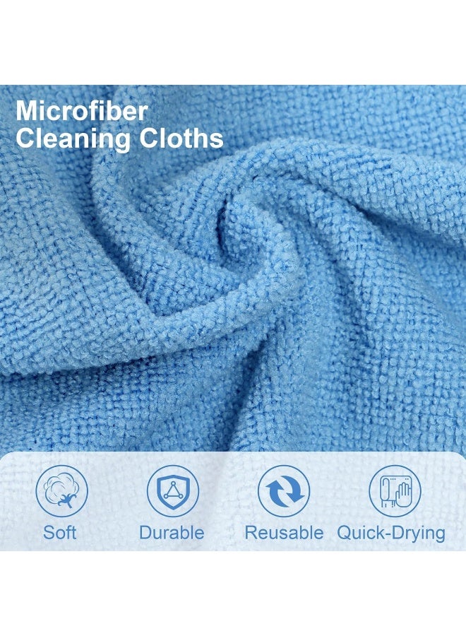 Agc Blue Microfiber Cleaning Cloth Roll 30x30cm 30PCS Reusable Tear Away Towels Super Absorbent Lint Free Scratch Free Quick Dry Soft Durable Multipurpose Kitchen Car Glass Window Floor Home Cleaning Heavy Duty Microfibre Wipes Eco Friendly - Image 2